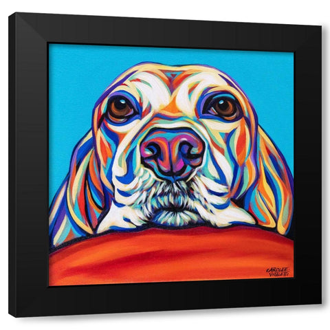 Kaleidoscope Dog II Black Modern Wood Framed Art Print by Vitaletti, Carolee