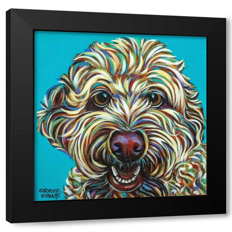 Kaleidoscope Dog IV Black Modern Wood Framed Art Print with Double Matting by Vitaletti, Carolee