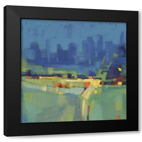 Suburban View II Black Modern Wood Framed Art Print with Double Matting by OToole, Tim