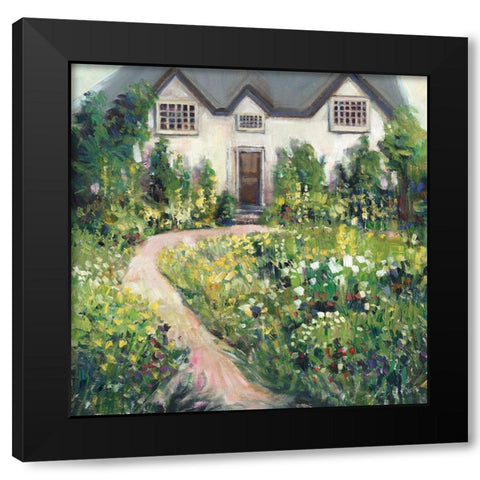 Garden Cottage I Black Modern Wood Framed Art Print with Double Matting by OToole, Tim