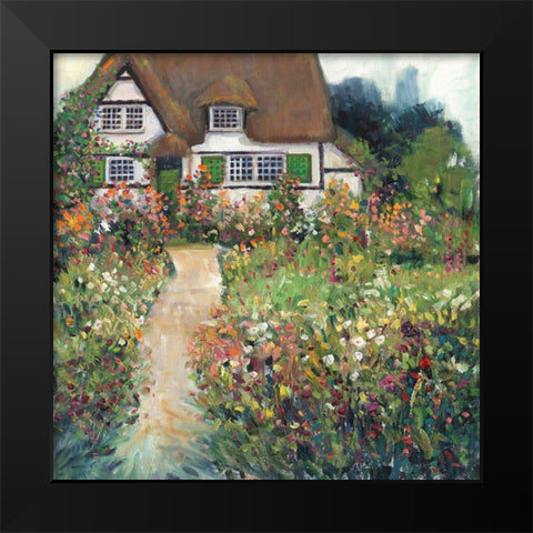 Garden Cottage II Black Modern Wood Framed Art Print by OToole, Tim