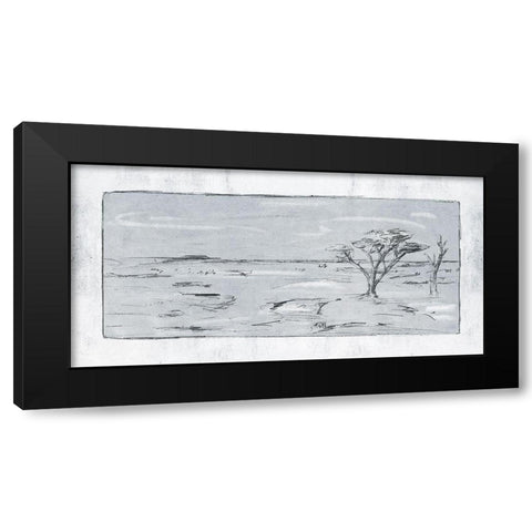 Snowy Land II Black Modern Wood Framed Art Print with Double Matting by Wang, Melissa