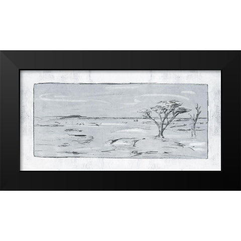 Snowy Land II Black Modern Wood Framed Art Print by Wang, Melissa