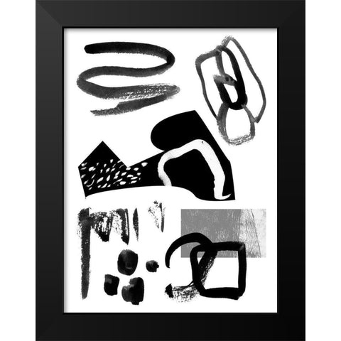 Memory Impressions VI Black Modern Wood Framed Art Print by Wang, Melissa