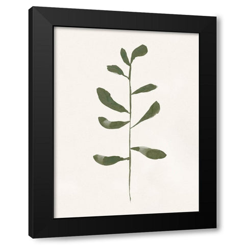 Minimal Sprig II Black Modern Wood Framed Art Print by Barnes, Victoria