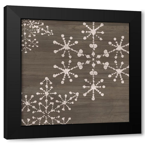 Aspen Snowflake I Black Modern Wood Framed Art Print by Vess, June Erica