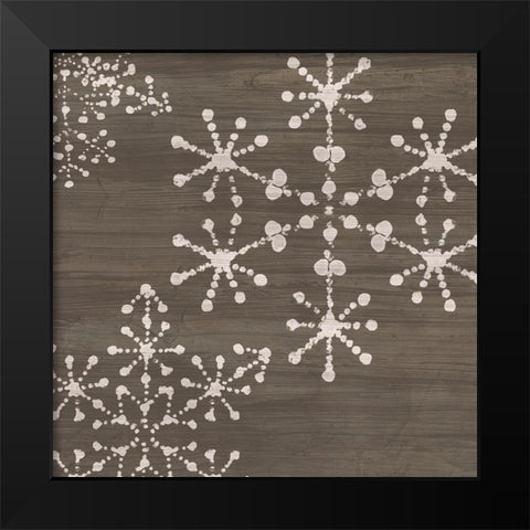 Aspen Snowflake I Black Modern Wood Framed Art Print by Vess, June Erica