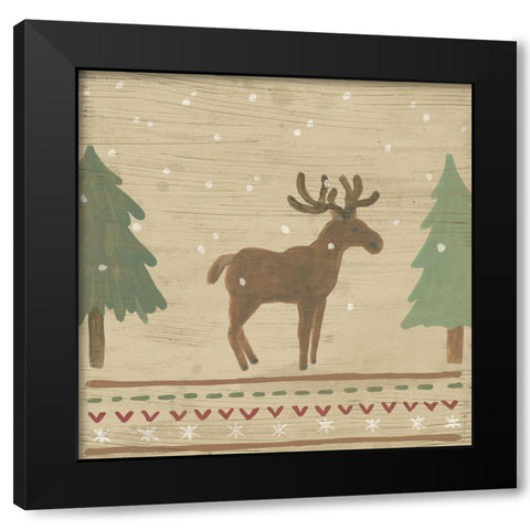 Naive Nordic Holiday II Black Modern Wood Framed Art Print with Double Matting by Vess, June Erica