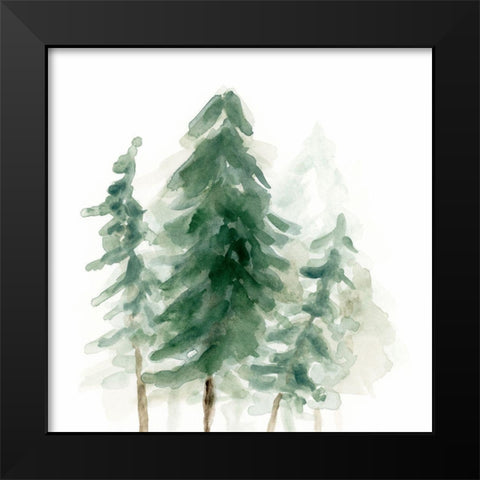 Evergreen Grove I Black Modern Wood Framed Art Print by Vess, June Erica