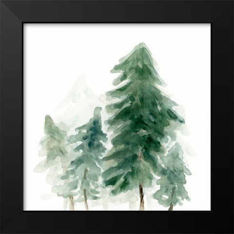 Evergreen Grove II Black Modern Wood Framed Art Print by Vess, June Erica