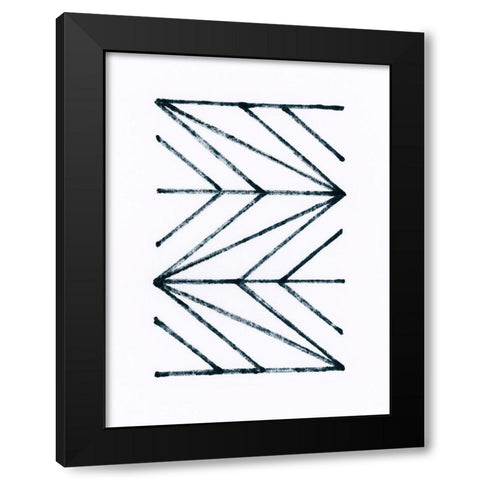 Geometric Meditation IV Black Modern Wood Framed Art Print with Double Matting by Vess, June Erica