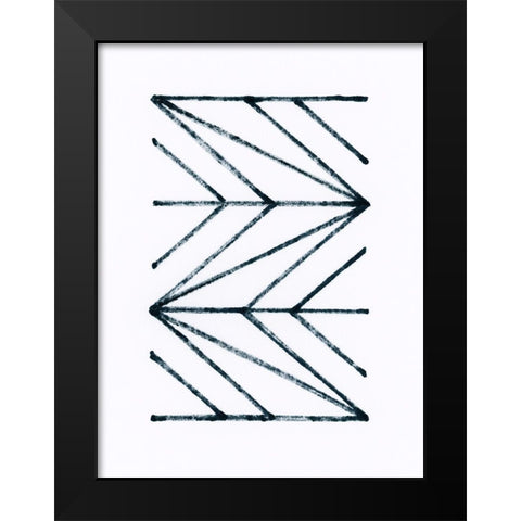 Geometric Meditation IV Black Modern Wood Framed Art Print by Vess, June Erica