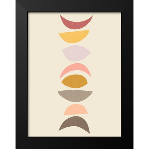 Phase Stack II Black Modern Wood Framed Art Print by Vess, June Erica