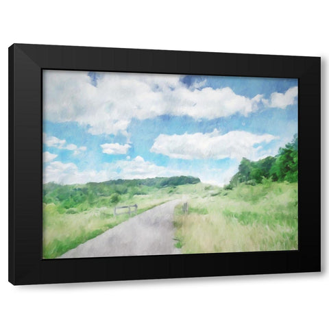 Trail Path Black Modern Wood Framed Art Print with Double Matting by Curinga, Kim