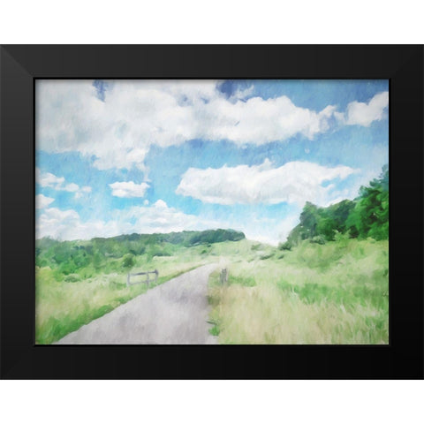 Trail Path Black Modern Wood Framed Art Print by Curinga, Kim