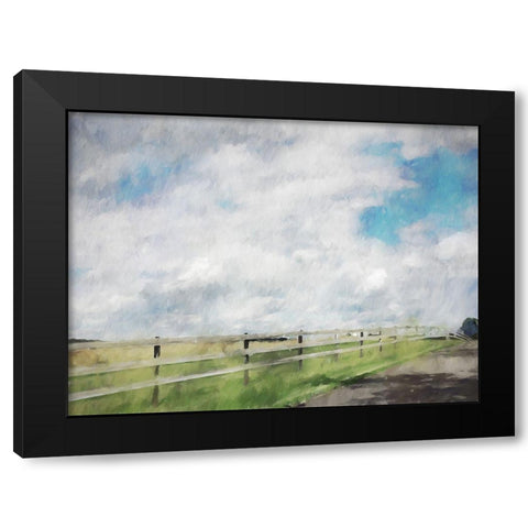Pasture Fence Black Modern Wood Framed Art Print by Curinga, Kim