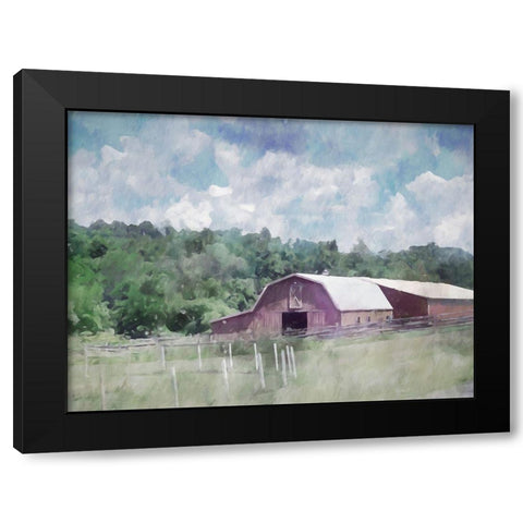 Barn in the Pasture Black Modern Wood Framed Art Print with Double Matting by Curinga, Kim
