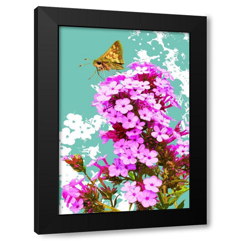 Skipper On Flox Black Modern Wood Framed Art Print with Double Matting by Evelia Designs