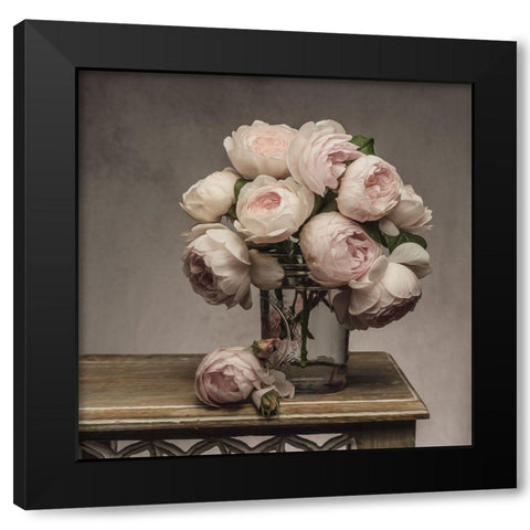 Simply Smitten Black Modern Wood Framed Art Print by McLean, Leah