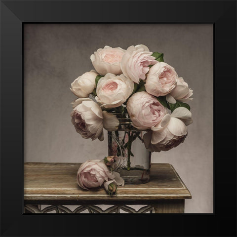 Simply Smitten Black Modern Wood Framed Art Print by McLean, Leah