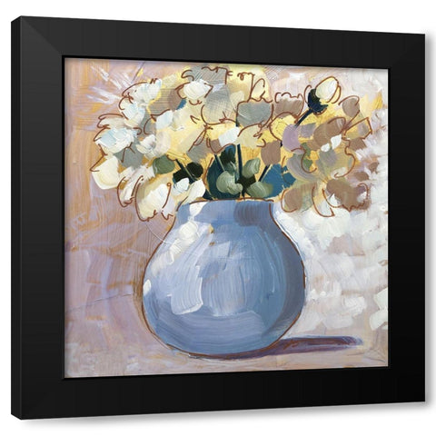 Be Here Now Black Modern Wood Framed Art Print with Double Matting by Riger, Sue