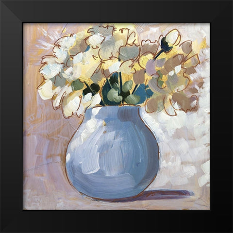 Be Here Now Black Modern Wood Framed Art Print by Riger, Sue