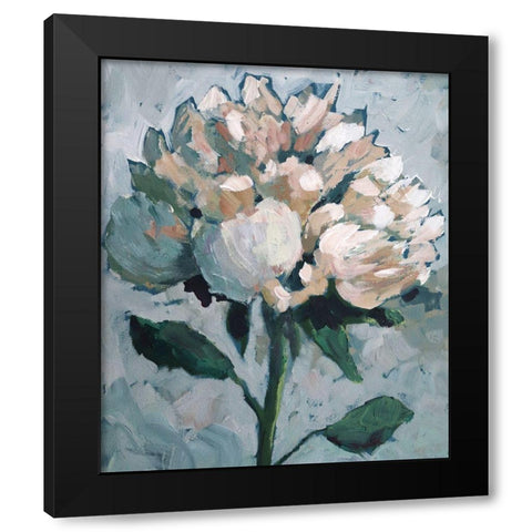 Peony Black Modern Wood Framed Art Print with Double Matting by Riger, Sue