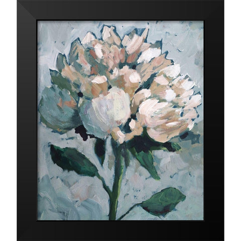 Peony Black Modern Wood Framed Art Print by Riger, Sue