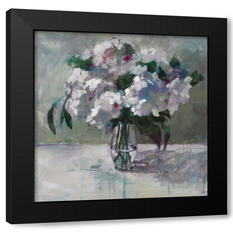 Serenity Arrangement Black Modern Wood Framed Art Print by Riger, Sue