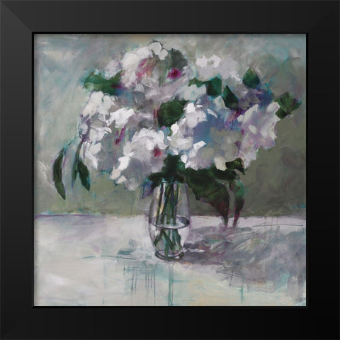 Serenity Arrangement Black Modern Wood Framed Art Print by Riger, Sue