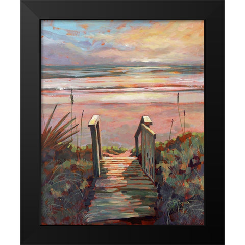 Coastal Paradise Found Black Modern Wood Framed Art Print by Riger, Sue
