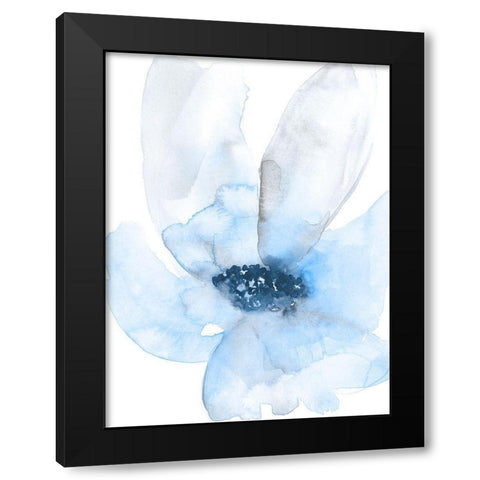 Cobalt Flower I Black Modern Wood Framed Art Print with Double Matting by Goldberger, Jennifer