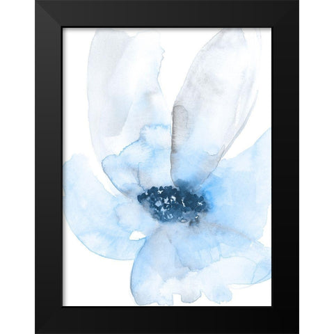 Cobalt Flower I Black Modern Wood Framed Art Print by Goldberger, Jennifer