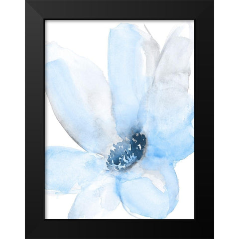 Cobalt Flower II Black Modern Wood Framed Art Print by Goldberger, Jennifer