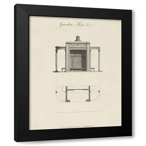 Garden Pavilion I Black Modern Wood Framed Art Print with Double Matting by Vision Studio