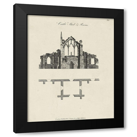 Garden Pavilion VIII Black Modern Wood Framed Art Print by Vision Studio