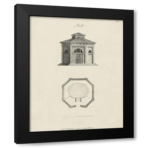 Garden Pavilion IX Black Modern Wood Framed Art Print by Vision Studio