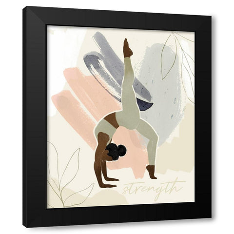 Yoga Practice III Black Modern Wood Framed Art Print with Double Matting by Barnes, Victoria