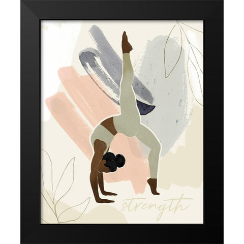 Yoga Practice III Black Modern Wood Framed Art Print by Barnes, Victoria