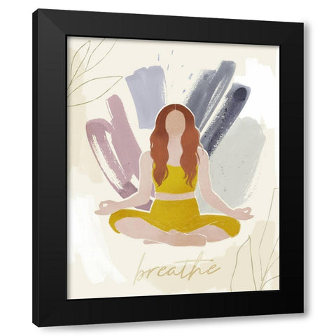 Yoga Practice VI Black Modern Wood Framed Art Print by Barnes, Victoria