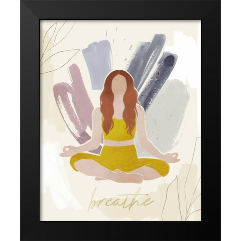 Yoga Practice VI Black Modern Wood Framed Art Print by Barnes, Victoria