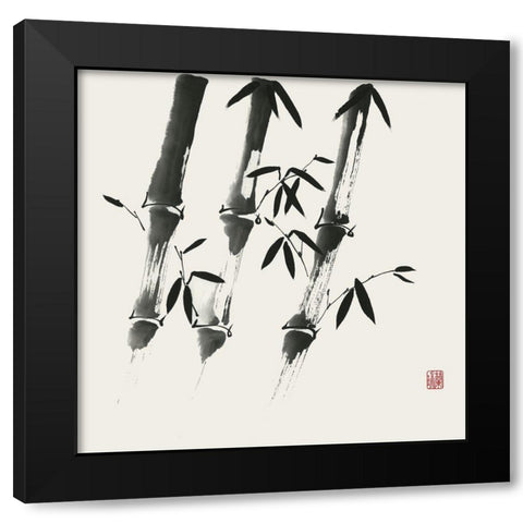 Bamboo Collection I Black Modern Wood Framed Art Print by Rae, Nan