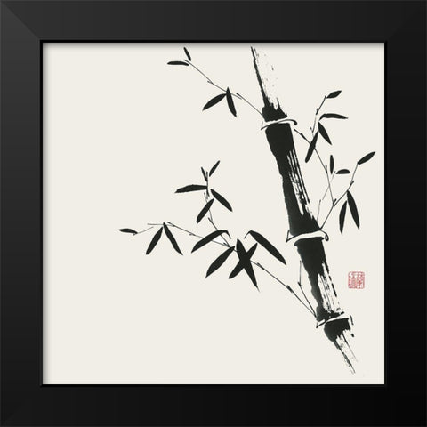 Bamboo Collection II Black Modern Wood Framed Art Print by Rae, Nan