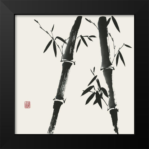 Bamboo Collection IV Black Modern Wood Framed Art Print by Rae, Nan