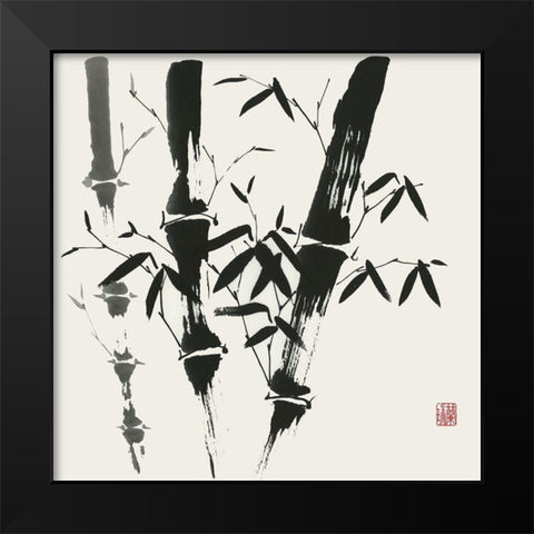 Bamboo Collection VI Black Modern Wood Framed Art Print by Rae, Nan