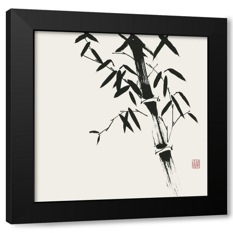 Bamboo Collection VIII Black Modern Wood Framed Art Print with Double Matting by Rae, Nan