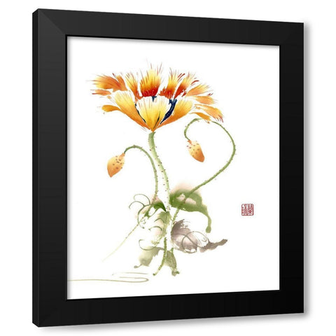 Following Black Modern Wood Framed Art Print with Double Matting by Rae, Nan