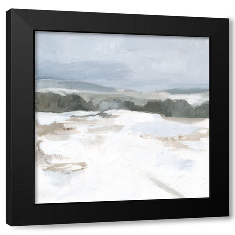 Silver Winter I Black Modern Wood Framed Art Print by Barnes, Victoria