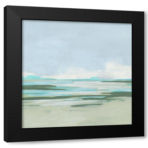 Pale Marsh Coast I Black Modern Wood Framed Art Print by Vess, June Erica