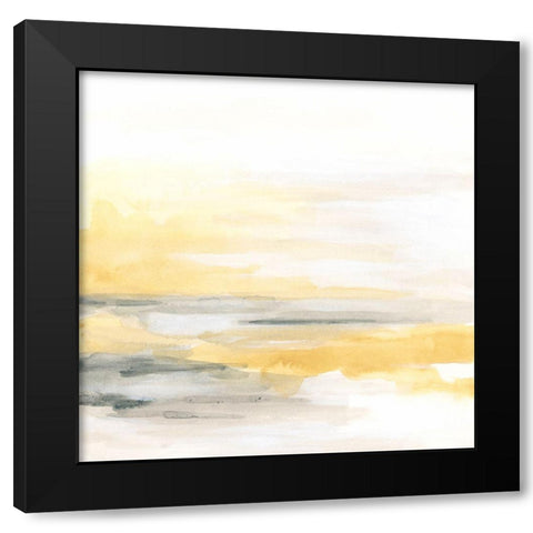 Golden Shores I Black Modern Wood Framed Art Print with Double Matting by Vess, June Erica